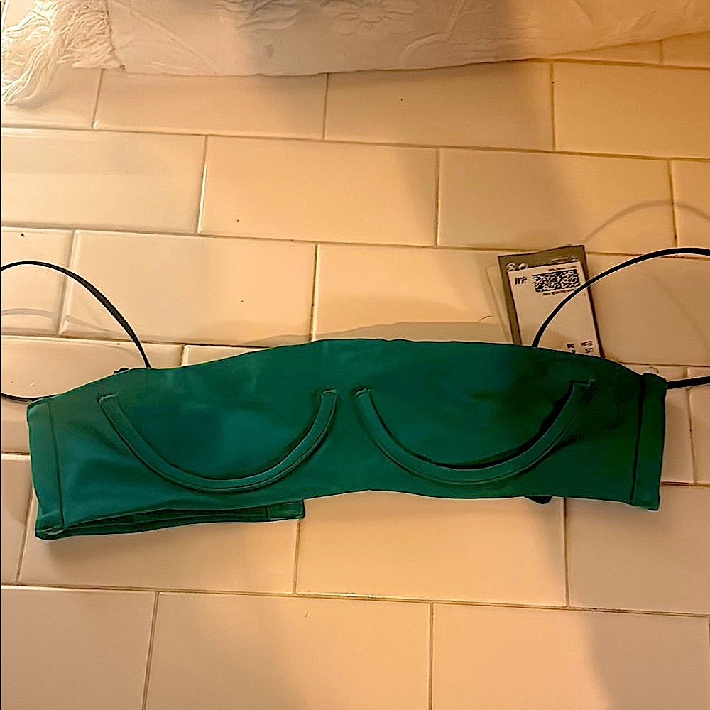 h&m STUDIO Teal Bikini Top nwt
